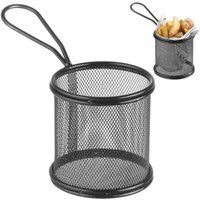 Korb zum Servieren von frittierten Snacks, Pommes frites, mit Griff, rund, 90x90x90 mm - Hendi 425633 von HENDI