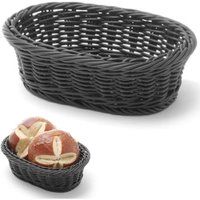 Ovaler Brotkorb aus Polypropylen schwarz 190x120x60 mm - Hendi 426777 von HENDI
