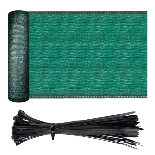 HENG FENG Sichtschutz Zaunblende 1,5x10m,150 g/m² HDPE Sichtschutz Garten,Schattiernetz zaun,Windschutz UV-beständig,Reißfest,inkl. 50 Kabelbinder-Grün von HENG FENG