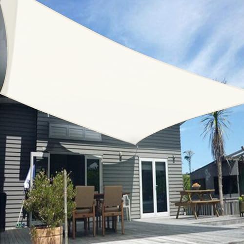 HENG FENG Sonnensegel Rechteckig 2x3m HDPE Sonnenschutz Windschutz Atmungsaktiv mit UV Schutz für Balkon Garten Terrasse Beige von HENG FENG