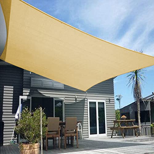 HENG FENG Sonnensegel Rechteckig 2.5x3.5m HDPE Sonnenschutz Windschutz Atmungsaktiv mit UV Schutz für Balkon Garten Terrasse Sand von HENG FENG
