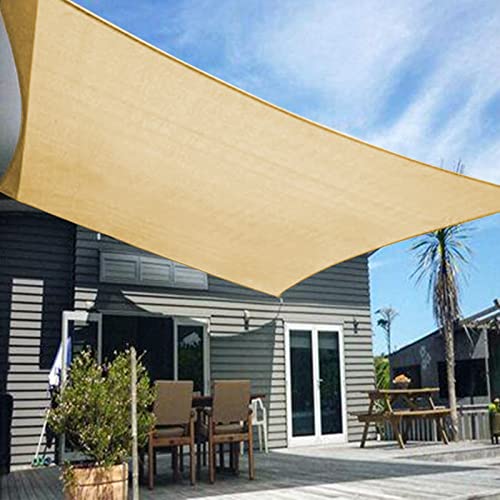 HENG FENG Sonnensegel Rechteckig 2.5x3m HDPE Sonnenschutz Windschutz Atmungsaktiv mit UV Schutz für Balkon Garten Terrasse Sand von HENG FENG