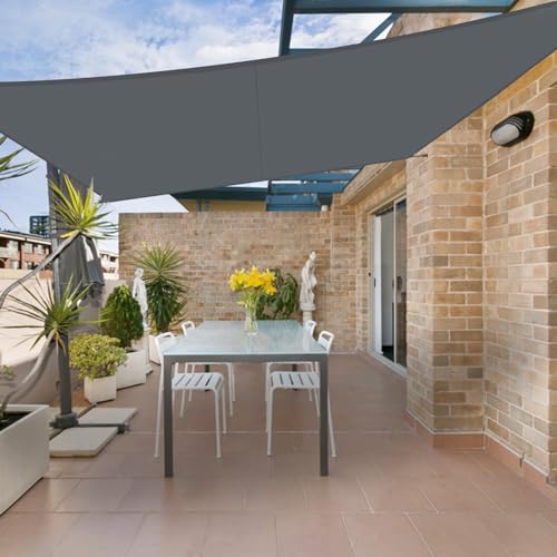 HENG FENG Sonnensegel Wasserdicht 2.5x4m Rechteckig PES Polyester mit 95% UV-Schutz Sonnenschutz Windschutz Wasserabweisend für Balkon Garten Terrasse, Anthrazit HENG FENG Sonnensegel Wasserdicht 2.5x4m Rechteckig PES Polyester mit 95% UV-Schutz Sonnenschutz Windschutz Wasserabweisend für Balkon Garten Terrasse, Anthrazit von HENG FENG