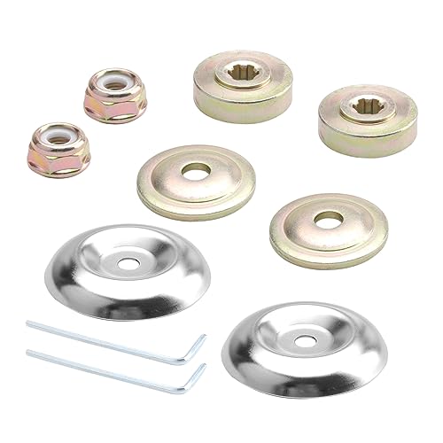 10 Stück Rasenmäher Metall Getriebe Klinge Mutter, Universal Rasenmäher Getriebe Metall Klinge für Rasenmäher Bewässerungsmaschine, Trimmer Ersatzteile Motorsense von HENGBIRD