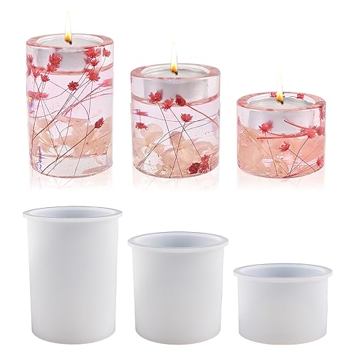 3 Stück Kerzenform Silikon, 3-Größen Kerzen Formen Silikon, Zylinder Kerzen-Gießform, 3D Epoxidharz Formen Silikon Kerzenhalter für DIY Aromatherapie Kerzen Herstellung Supplies 3 Stück Kerzenform Silikon, 3-Größen Kerzen Formen Silikon, Zylinder Kerzen-Gießform, 3D Epoxidharz Formen Silikon Kerzenhalter für DIY Aromatherapie Kerzen Herstellung Supplies von HENGBIRD