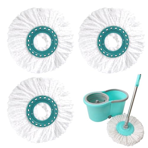 3pcs Bodenwischer Ersatzbezug Wischmop Wischer Wischmopp Clean Twist Disc Mop Clean Twist Mop Ersatzkopf Mop Ersatz Mop Ersatz Wischmop Ersatz Wischbezug Bodenwischer Bezug Ersatzteile FüR Leifheit von HENGBIRD