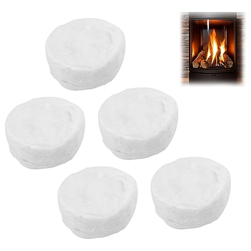 5 Stück Keramikwolle Für Bioethanol, Kamin Keramikschwamm Für Bio Ethanol Kaminofen, 8,6 X 8,6 X 2,8 cm Keramische Wolle Keramik Wolle, Indoor Gel Tischkamin Ethanol Ceramic Sponge Ceramic Wool von HENGBIRD