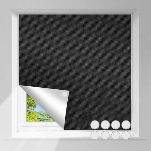 Fenster Verdunklungsstoff, 1mx1.5m Dachfenster Verdunkelung Sonnenschutz fensterverdunkelungen innen verdunkelungsstoff Tragbare Reise Verdunkelungsrollo ohne Bohren für schräge Fenster von HENGBIRD