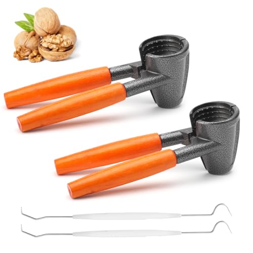 HENGBIRD 2 Stück Nussknacker Walnüsse mit Holzgriff, Nussknacker Holz mit 2 Walnussnadel, Walnussknacker Maronen Schneider, Nussknacker für Haselnüsse, Walnut, Mandeln, Pistazien HENGBIRD 2 Stück Nussknacker Walnüsse mit Holzgriff, Nussknacker Holz mit 2 Walnussnadel, Walnussknacker Maronen Schneider, Nussknacker für Haselnüsse, Walnut, Mandeln, Pistazien von HENGBIRD