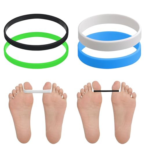 HENGBIRD 4 PCS Hallux Valgus Training Band für Ballenzehen für Damen und Herren Zehenspreizer zur Linderung von Ballenschmerzen Einfach zu Bedienen und Bequem von HENGBIRD