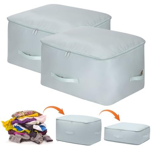 2pcs Selbstkomprimierender Organizer, 54x42x30cm und 54x42x50cm BettwäSche Organizer Decken Organizer Aufbewahrungstasche für Bettdecken Platzsparender Organizer Selbstkompressions-Organizer 2pcs Selbstkomprimierender Organizer, 54x42x30cm und 54x42x50cm BettwäSche Organizer Decken Organizer Aufbewahrungstasche für Bettdecken Platzsparender Organizer Selbstkompressions-Organizer von HENGBIRD