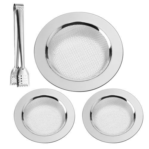 HENGBIRD 3 Stück Edelstahl Abflusssieb Set und Lebensmittel-Clip, 11 cm und 7,5 cm Maschensieb Abflusssieb Dusche Haarsieb Waschbecken Sieb Küche Sieb Abfluss Spüle für Badewanne Küche Räucherstövchen HENGBIRD 3 Stück Edelstahl Abflusssieb Set und Lebensmittel-Clip, 11 cm und 7,5 cm Maschensieb Abflusssieb Dusche Haarsieb Waschbecken Sieb Küche Sieb Abfluss Spüle für Badewanne Küche Räucherstövchen von HENGBIRD