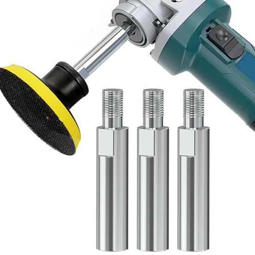 HENGBIRD 3 Stück Winkelschleifer VerläNgerung, Winkelschleifer Zubehör, Polisher VerläNgerung Schaft Set, 80mm Verlängerung Verbindungsstange, Rotations Polisher VerläNgerung Schaft Set von HENGBIRD