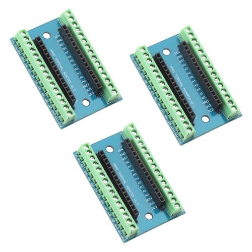 HENGBIRD 3 Stücke Nano Erweiterungsplatine, Nano Shield, Nano Halter, Nano IO Shield V1.O Einfaches Erweiterungsboard mit Schraubklemmen Kompatibel mit Arduino von HENGBIRD