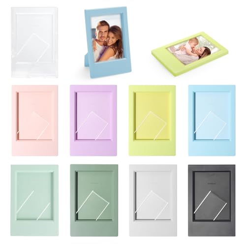 HENGBIRD 9 Stück Mini Bilderrahmen Klein, 9.2 × 6.1 cm Bunt Kleine Bilderrahmen für Polaroid, Mini-Polaroid Bbilderrahmen Kompatibel mit Polaroid Fujifilm Instax Mini 11/9/8 Bilderalbum von HENGBIRD