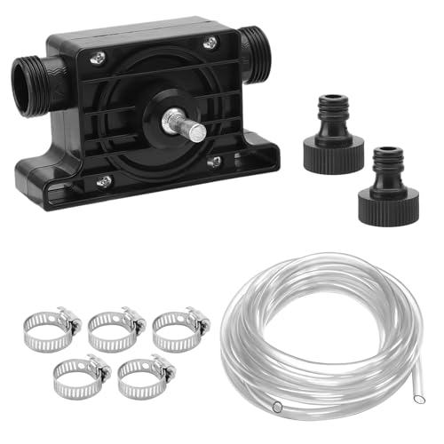 HENGBIRD Bohrmaschinenpumpe aufsatz 3/4" Schlauch aus Kunststoff Tragbar Schnelle Pumpgeschwindigkeit für Wasser für Öl Max Drehzahl 3400 U/min Leistung 900 l/h 2 m von HENGBIRD