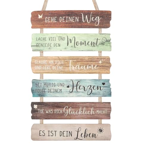 HENGBIRD Jugendweihe Geschenke für Jungen Mädchen, Jugendweihe Deko Schilder mit Sprüchen, Wandschild Holz Motivation Schild, Personalisiert Jugendweihe Geschenk Mädchen von HENGBIRD