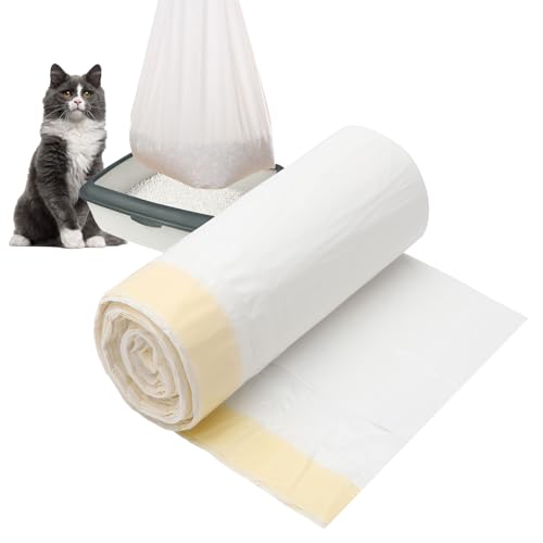 HENGBIRD Katzentoilettenbeutel 1 Rollen 20 StüCk Katzentoilette Beutel mit Kordelzug Eingedickt Beutel für Katzentoilette ReißFest Katzenklo Beutel Starke Belastbarkeit 79×45cm von HENGBIRD