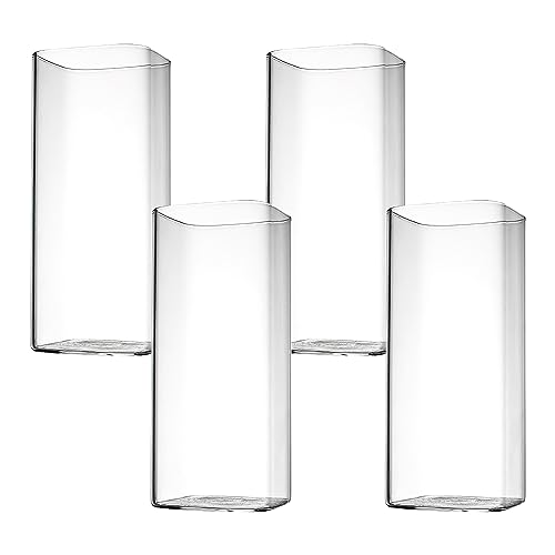 HENGBIRD Klare Trinkgläser 4 Stück 400ml Wassergläser Longdrinkgläser Set, Dünne Quadratische, Elegante Bargläser für Wasser Saft Bier Getränke Sowie Cocktails Mojito und Mixgetränke (Dünne Quadrat) HENGBIRD Klare Trinkgläser 4 Stück 400ml Wassergläser Longdrinkgläser Set, Dünne Quadratische, Elegante Bargläser für Wasser Saft Bier Getränke Sowie Cocktails Mojito und Mixgetränke (Dünne Quadrat) von HENGBIRD
