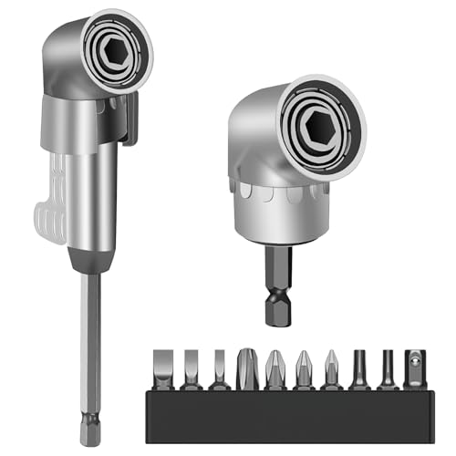 HENGBIRD Winkelschrauber Vorsatz Adapter 105° Corner Tool Screw Hub With Multi-Function Bend Screwdriver Bit,1/4-Zoll Sechskantschaft Winkelgetriebe Zur Verwendung In Engen RäUmen für Bauarbeiter von HENGBIRD