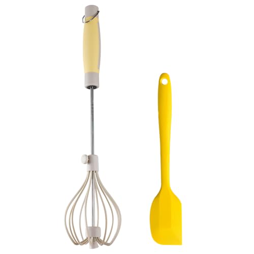 Halbautomatischer Schneebesen Aus Edelstahl,Schneebesen Halbautomatisch Schneebesen Silikon Automatischer Schneebesen Mini Schneebesen Schneebesen Edelstahl Kleiner Schneebesen RüHrbesen von HENGBIRD