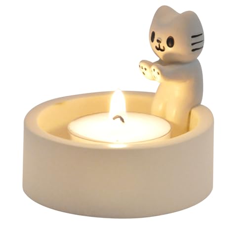 KäTzchen Teelicht Kerzenhalter, Cat Warming Paws Candle Holder Cartoon Katzen Kerzenhalter Kerzenhalter Mit WäRmenden Pfoten FüR KäTzchen Niedlicher KäTzchen-Kerzenhalter Kerzenhalter Teelicht Klein von HENGBIRD