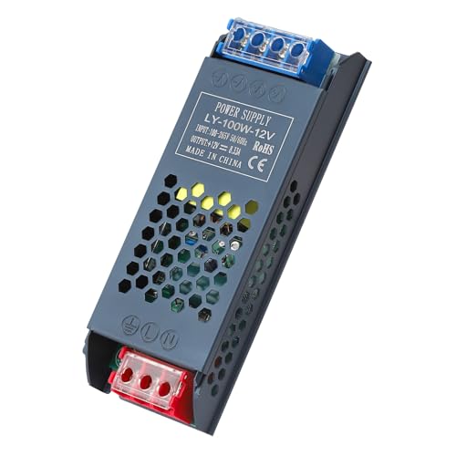LED Trafo 12V 100W Treiber Netzteil,230v auf 12v netzteil trafo,Schaltnetzteil LED Transformator 8,3A AC 230V auf DC 12 V,Kompakter Extrem Konstantspannung Dünner Niedervolttrafo für LED Lampen LED Trafo 12V 100W Treiber Netzteil,230v auf 12v netzteil trafo,Schaltnetzteil LED Transformator 8,3A AC 230V auf DC 12 V,Kompakter Extrem Konstantspannung Dünner Niedervolttrafo für LED Lampen von HENGBIRD