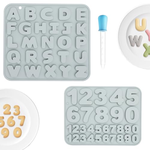 Silikonform Buchstaben & Zahlen Set DIY Backform Alphabet A-Z & 0-9 mit Pipette Lebensmittelecht, Flexibel, Wiederverwendbar Für Schokolade, Seife, Epoxidharz, Kinder Lernspiel, Geschenkidee Silikonform Buchstaben & Zahlen Set DIY Backform Alphabet A-Z & 0-9 mit Pipette Lebensmittelecht, Flexibel, Wiederverwendbar Für Schokolade, Seife, Epoxidharz, Kinder Lernspiel, Geschenkidee von HENGBIRD