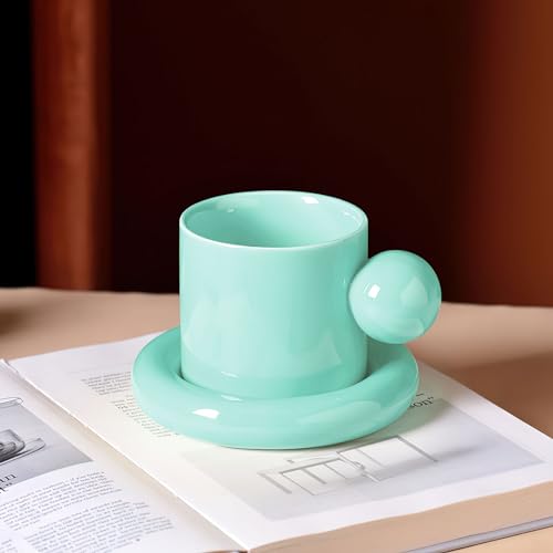 Tasse Aesthetic SchöNe Tassen Porzellantasse Tassen Kawaii Aesthetic Cup Tea Mug Tasse Bauchig Kaffeetassen Modern Keramiktassen Aesthetic Cup Bunte Gifts For Women von HENGBIRD