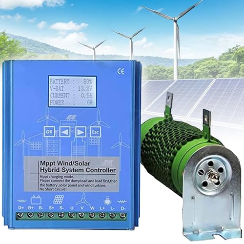 HENGCMM 12V/24V/48V Wind Solar Hybrid System MPPT Laderegler Wind-Solar-Laderegler, hocheffizienter Wind-Solar-Hybrid-Controller PWM für Kraftwerk mit Niederspannungsladung,10000W-48V von HENGCMM