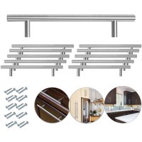 Swanew 10x Stangengriff Bad Küchengriff Möbelgriff Echt Edelstahl Schrank Relinggriff Griff 156x96x12MM von HENGDA