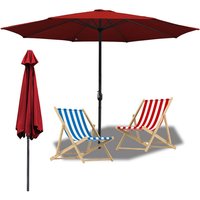 2.7m Sonnenschirm UV40+ Neigbar Sonnenschutz Gartenschirm Strandschirm.Rot - Hengda von HENGDA