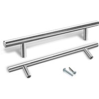 Swanew 20x Stangengriff Bad Küchengriff Möbelgriff Echt Edelstahl Schrank Relinggriff Griff 220x160x12MM von HENGDA