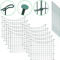 22tlg Set Teichzaun Gartenzaun ZaunTeich mit 10 Zaunelemente und 12 Befestigungsstäben. Gitterzaun Gartenzaun(Unterbogen) von HENGDA