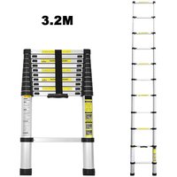 3.2M Teleskopleiter Aluminium Leiter . Tragbar Ausziehleiter . Teleskop Aluminiumleiter . Ausziehbar Multifunktionsleiter . Maximale Tragkraft von von HENGDA