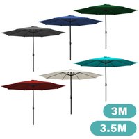 Swanew 3.5m Sonnenschirm Ampelschirm Gartenschirm Terrassen UV30+ Marktschirm Beige von HENGDA