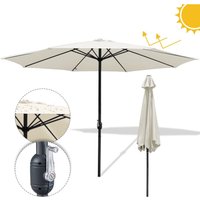Swanew 3.5m Sonnenschirm Ampelschirm Gartenschirm Terrassen UV30+ Marktschirm Beige von HENGDA