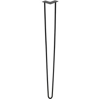 Vingo - 4x Hairpin Legs Möbelbeine Tischläufer schwarz Hairpin Legs 2 Bügel, für Esstisch 72cm von HENGDA