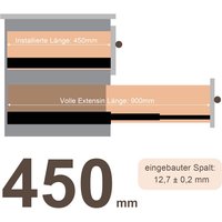 8X Schubladenschienen Vollauszüge 450 mm Schubladen Führung kugelgelagert Tragkraft 35 Kg von HENGDA