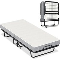 Swanew 90x200cm Gästebett klappbar mit Matratze bis 150kg, auf Rädern von HENGDA