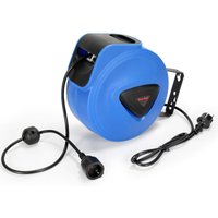 Hengda - swanew Automatische Kabeltrommel 20m + 1.5m Kabelaufroller IP44 180°Schwenkbar Einzelne Löcher für Wand- und Deckenmontage von HENGDA
