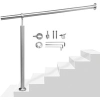 SWANEW Edelstahl Handlauf Geländer Eingangsgeländer Aufmontage Wandhandlauf pflegeleicht Treppengeländer für Innen/Außen 100cm von HENGDA
