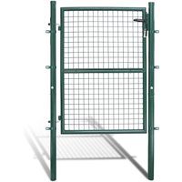 Swanew Gartentor Gartentür Zauntür Zauntor Gartenpforte Pforte Gartenzaun Tor verzinkter Stahl Hoftür Garten 150x100CM Grün von HENGDA
