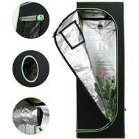 Growbox Beobachtungsfenster Gewächshaus Growzelt Indoor Pflanzenzelt 60x60x180CM von HENGDA