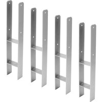Hengda - swanew 101MM 4 Stück Pfostenträger Pfosten H-anker Feuerverzinkt Langlebig Vierkantholzpfosten für Pfosten 10x10cm von HENGDA