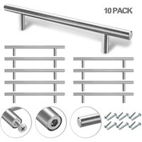 10x Möbelgriff 128mm Schrankgriffe Edelstahl Gebürstet Schubladengriffe Küchenschrank Türgriffe Küche Stangengriff Bohrlochabstand 128mm Gesamtlänge von HENGDA