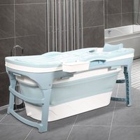 Hengda 118cm Faltbare Badewannen Erwachsene Mobile Babybadewannen Freistehend Klappbadewanne Tragbare Duschbadewanne von HENGDA