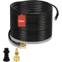 Hengda - swanew 15m Rohrreinigungsschlauch Rohrreiniger Set für Kärcher Kränzle K2 - K7 Hochdruckreiniger von HENGDA