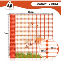 Swanew 1x80m Absperrzaun Bauzaun Warnnetz orange,Sicherheitszaun mobiles Netz, Kunststoff Fangzaun, Zaun flexibel Mobiler Zaun Hühnerzaun Geflügelzaun Swanew 1x80m Absperrzaun Bauzaun Warnnetz orange,Sicherheitszaun mobiles Netz, Kunststoff Fangzaun, Zaun flexibel Mobiler Zaun Hühnerzaun Geflügelzaun von HENGDA