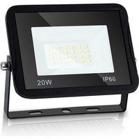 20W led Strahler Fluter Außen. led Aussen Scheinwerfer 1700LM Superhell Außenstrahler. IP66 Wasserdicht Wandleuchte 6000K Flutlicht KalteWeiß. von HENGDA